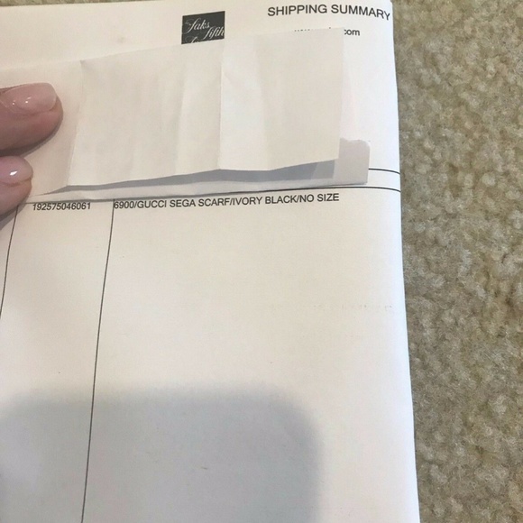 Gucci Ivory/Black Wool/Silk Scarf - Picture 11 of 11